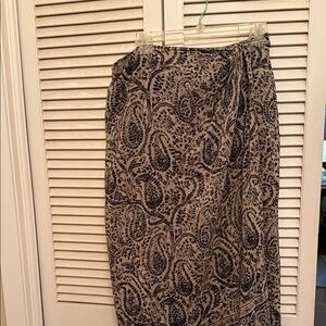 Emanuel Ungaro Abstract Print Top in Black and Cream wrap skirt
